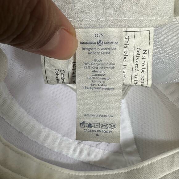 Lululemon White Baseball Hat Cap Adjustable SnapBack Running Fitness Workout - Picture 10 of 10